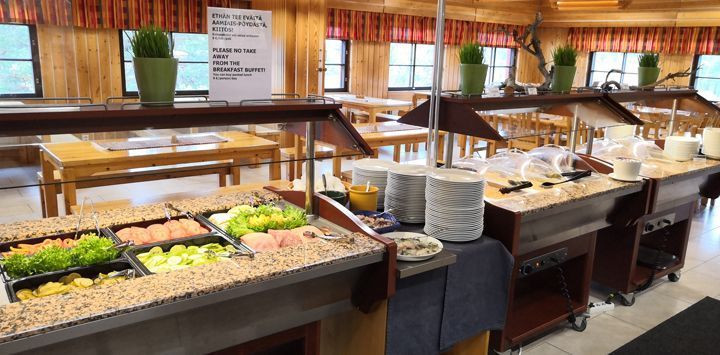Buffet van het Noordse centrum van Kiilopää