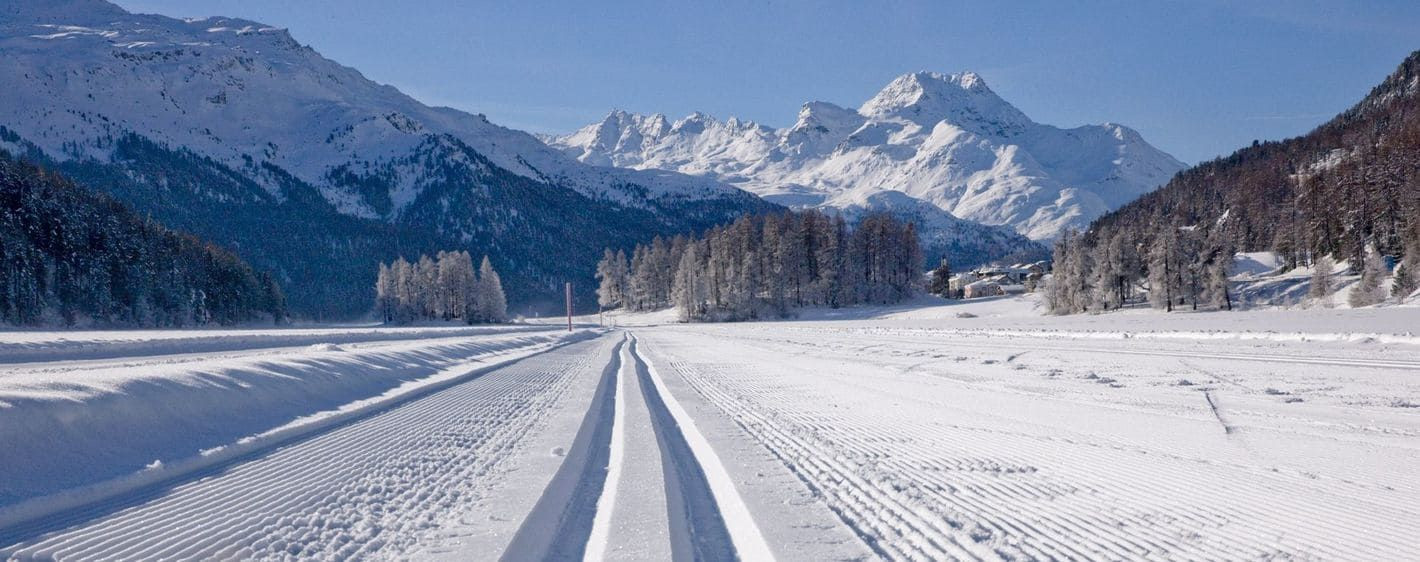 Piste de ski de fond du lac de Champfèr - Haute-Engadine - Suisse