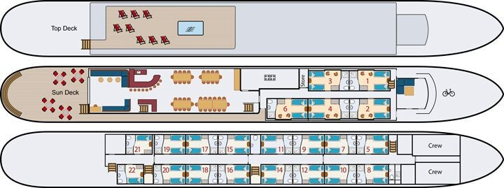 Plattegrond van het schip Magnifique III