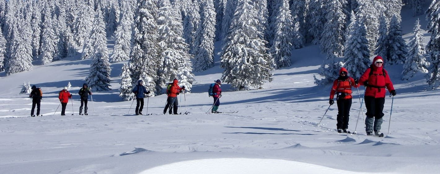 Ski de randonnée nordique guidé sur les crêtes du Jura - Jura franco-suisse