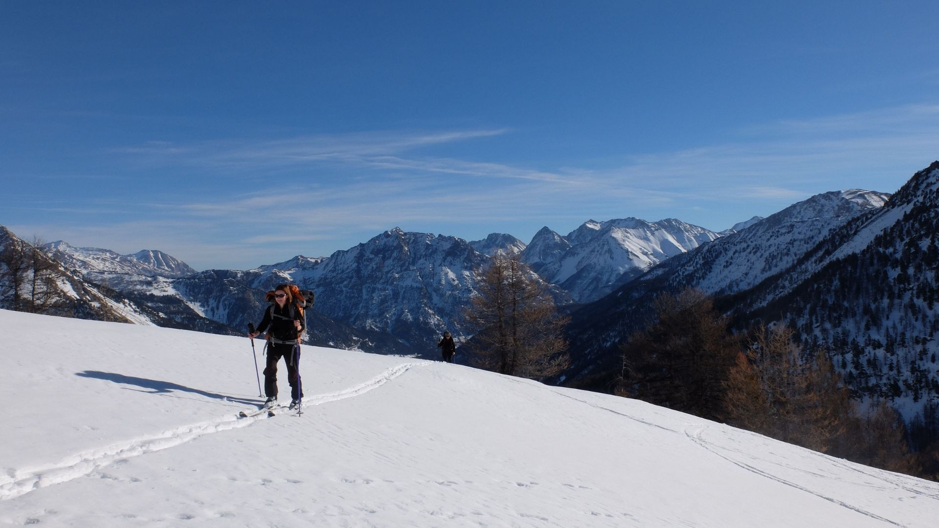 Ski de randonnée nordique dans la Haute Clarée - Alpes - France