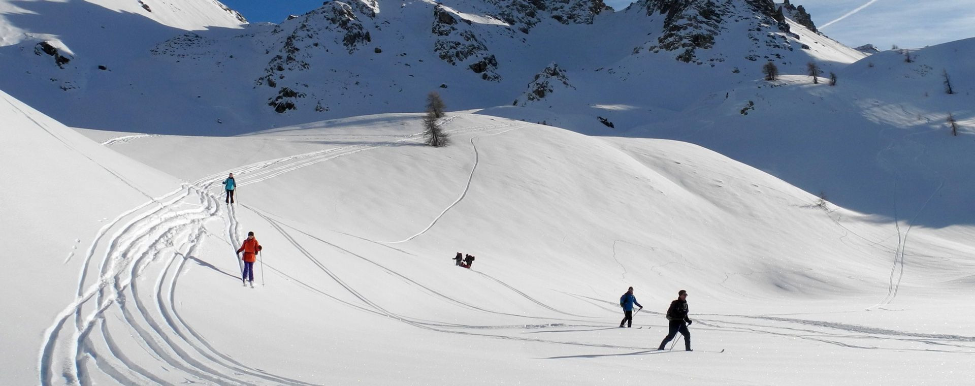 Ski de randonnée nordique en Haute Ubaye - Alpes du Sud - France
