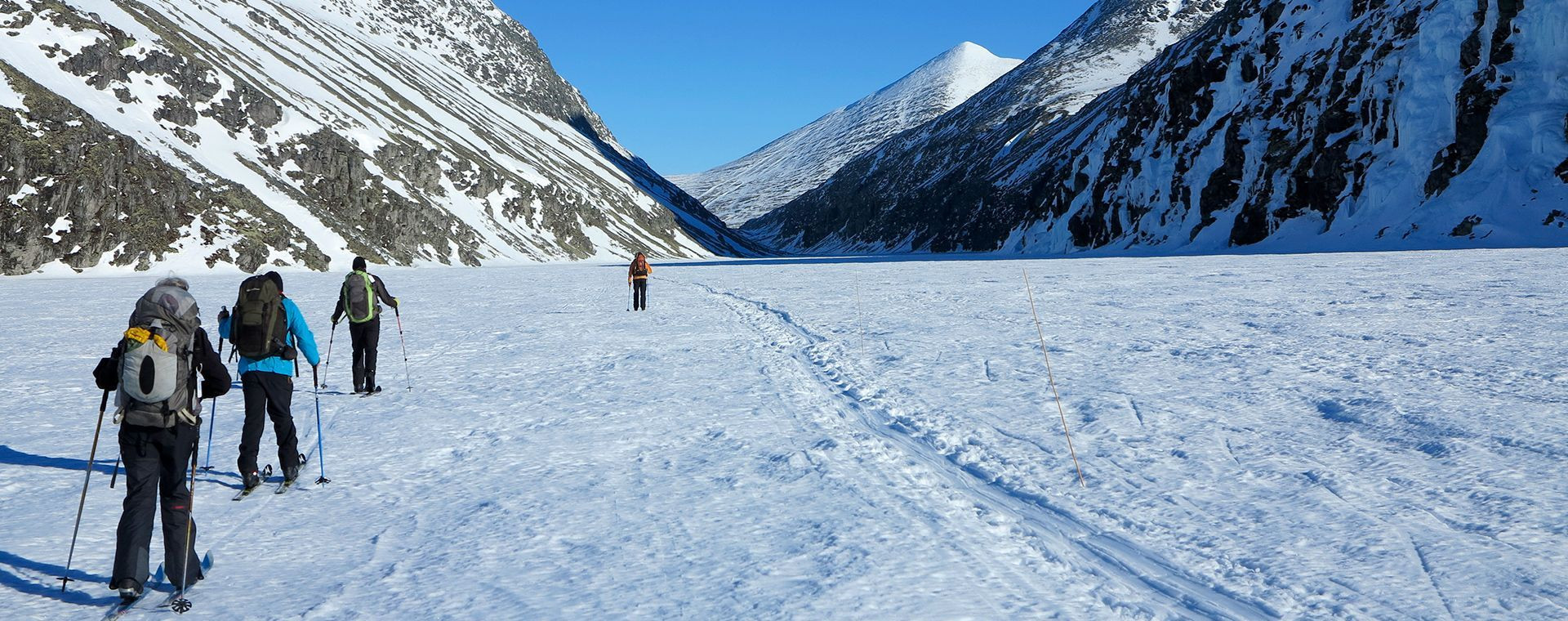 Randonneurs à ski nordique dans le Rondane - Norvège